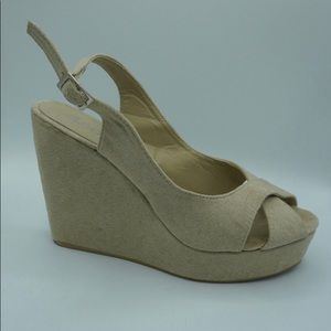 Beige Microseude Wedges